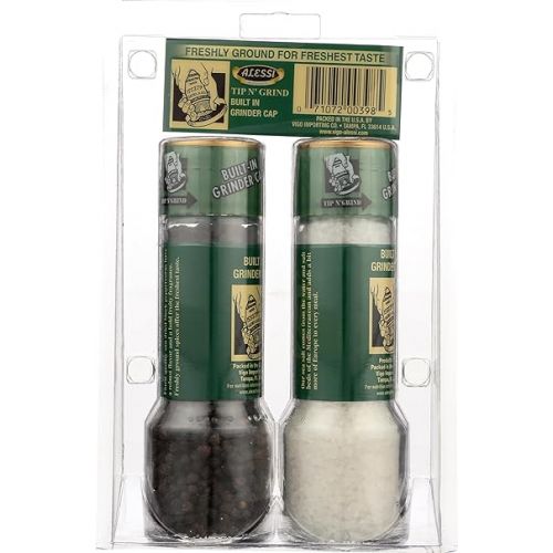  ALESSI Salt & Peppercorn Grinder Set, 2 PK