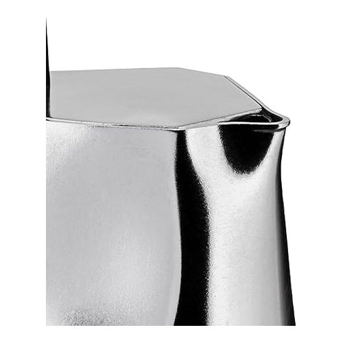  Alessi | Ossidiana MT18/3 - Design Stovetop Coffee Maker, Cast Aluminium and Thermoplatic Resin, 3 Cups, Black