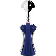 Alessi Anna G. AM01 DAZ - Design Corkscrew, in Thermoplastic Resin and Chrome-Plated Zamak, Blue