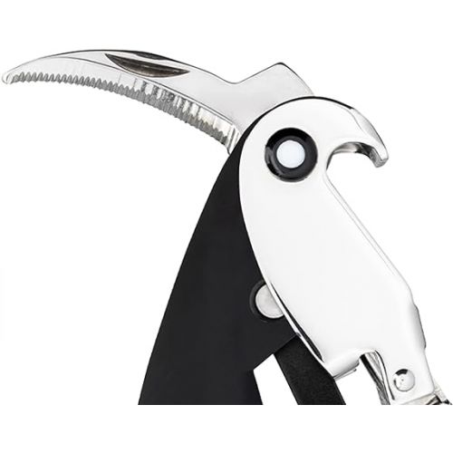  Alessi Parrot Sommelier Design Corkscrew, Black