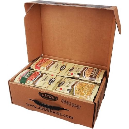  Alessi Taste of Italy Holiday Variety Gift Box, Sampler of Culturally Inspired Soups, Risottos, Farros and Premium Bread Sticks