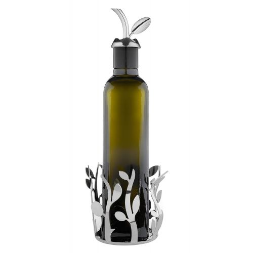  AlessiFior dolio Pourer For Olive Oil Bottle in 18/10 Stainless Steel Mirror Polished And Thermoplastic Resin, Silver