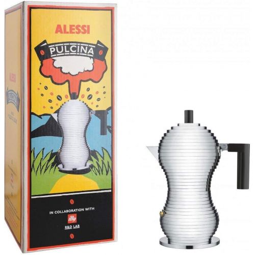  Alessi MDL02/3 B Kaffeekanne, Aluminium, schwarz