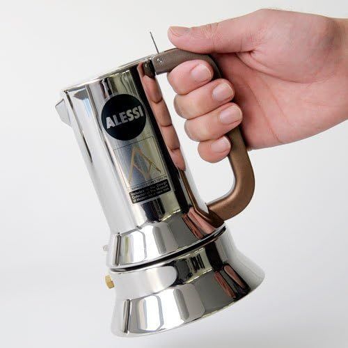  Besuchen Sie den Alessi-Store Alessi Espressomaschine 3.Tassen fuer Induktion Edelstahl
