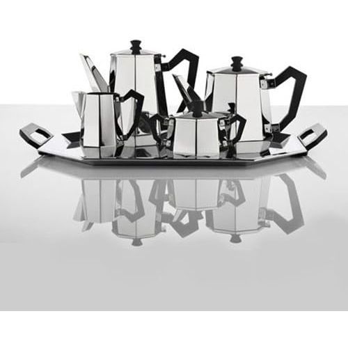  Besuchen Sie den Alessi-Store Alessi Ottagonale Kaffeekanne, Edelstahl, 8.5 x 16 x 28.5 cm