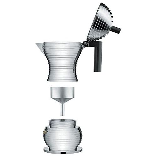  Alessi Kaffeekanne, schwarz, Aluminium, 5.4 x 14.5 x 33.5 cm