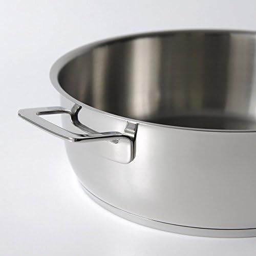  Alessi POTS & PANS Flache Kasserolle mit zwei Griffen aus Edelstahl