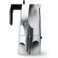 [아마존베스트]Alessi MT18/6Ossidiana Stove Top Espresso 6 Cup Coffee Maker in Aluminium Casting Handle And Knob in Thermoplastic Resin, Black