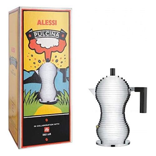  Alessi MDL02/3 B Kaffeekanne, Aluminium, schwarz