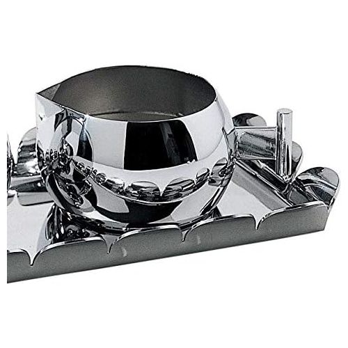  Alessi Zucker und Sahnegarnitur Anna, Edelstahl, Silber, 11 x 13.5 x 17 cm, 3-Einheiten