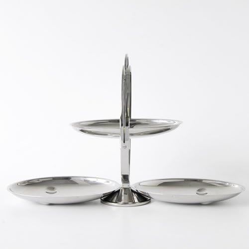  Alessi AM37 Anna Gong Folding Cake Stand, Silver