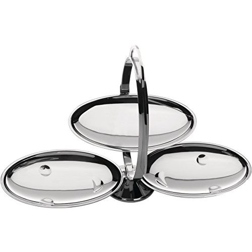  Alessi AM37 Anna Gong Folding Cake Stand, Silver