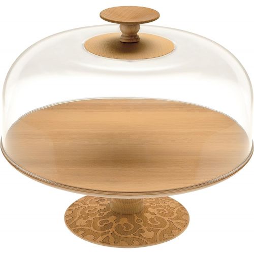  AlessiDressed in wood Lid in Pmma With Knob in Beech, Wood