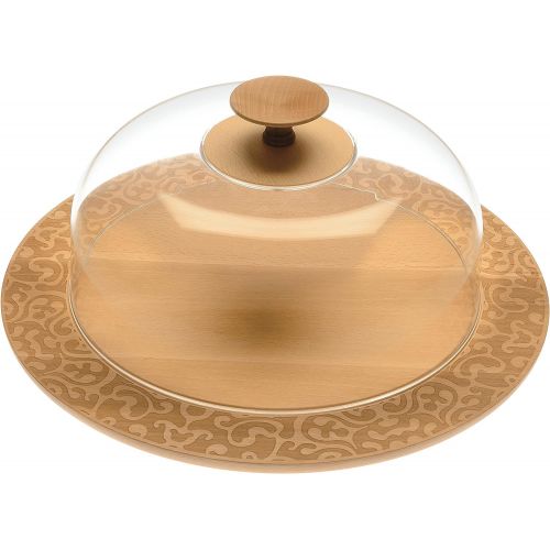  AlessiDressed in wood Lid in Pmma With Knob in Beech, Wood