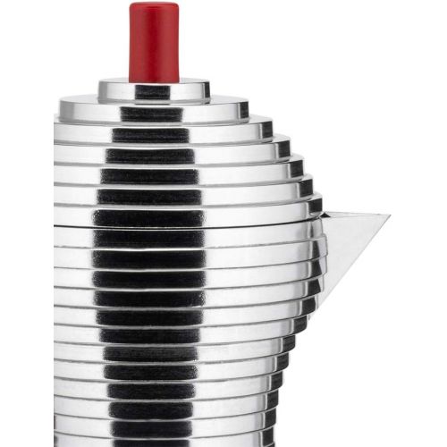  Alessi Pulcina Stove top Espresso Coffee Maker, 3 cups, Red