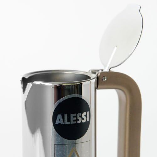  Alessi 9090/1 Stove Top Espresso 1 Cup Coffee Maker in 18/10 Stainless Steel Mirror Polished, Silver