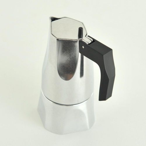  Alessi | Ossidiana MT18/3 - Design Stovetop Coffee Maker, Cast Aluminium and Thermoplatic Resin, 3 Cups