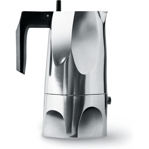  Alessi | Ossidiana MT18/3 - Design Stovetop Coffee Maker, Cast Aluminium and Thermoplatic Resin, 3 Cups