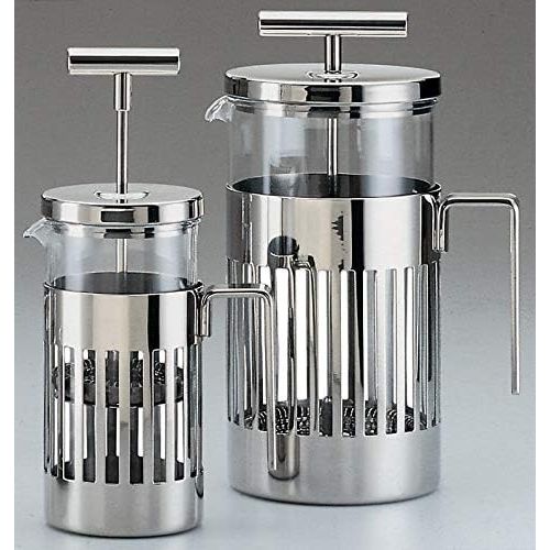  Alessi Press Filter Coffee Maker, Silver