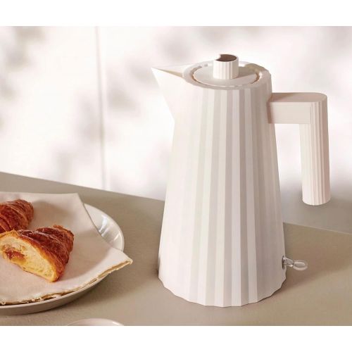  Alessi Plisse MDL06 W Kettle Thermoplastic Resin White EU Plug