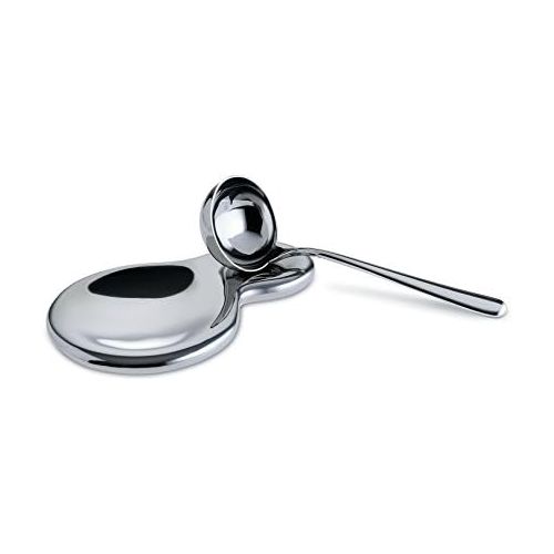  Alessi VS03Spoon Holder, Glass, Silver