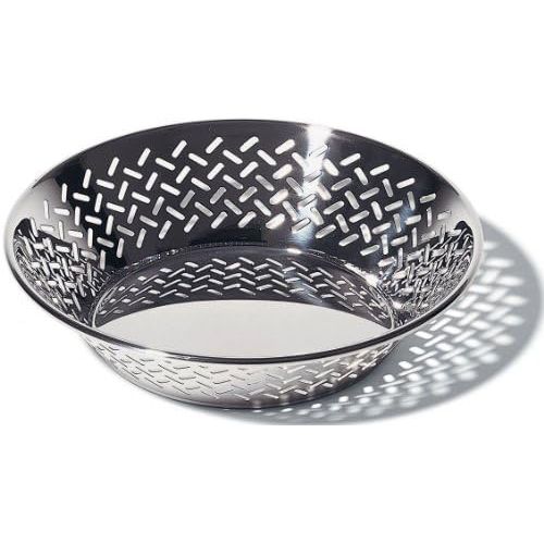  Alessi 20 cm Round Open-Work Basket in 18/10 Stainless Steel Mirror Polished