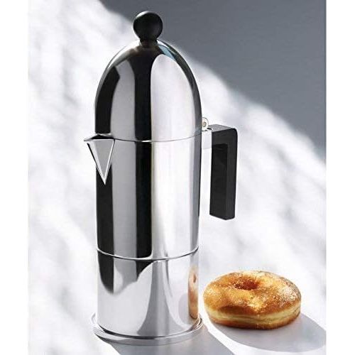  A di Alessi La Cupola Espresso Coffee Maker, 3 Cups, Black, (A9095/3 B)