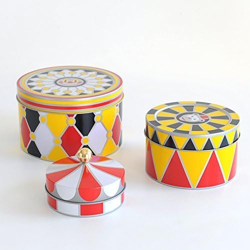  Alessi Set Storage Boxes in Circus Tin Plate, Multi-Colour