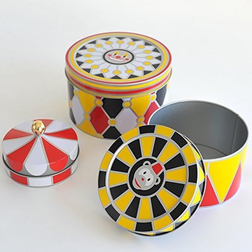  Alessi Set Storage Boxes in Circus Tin Plate, Multi-Colour