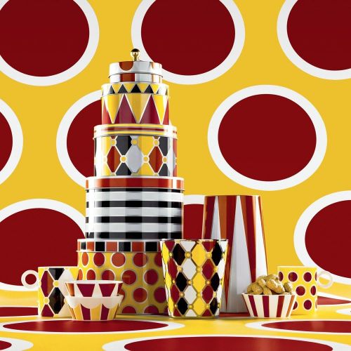  Alessi Set Storage Boxes in Circus Tin Plate, Multi-Colour