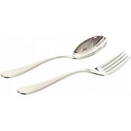 Alessi Nuovo Milano Serving Spoon and Fork Set, Silver