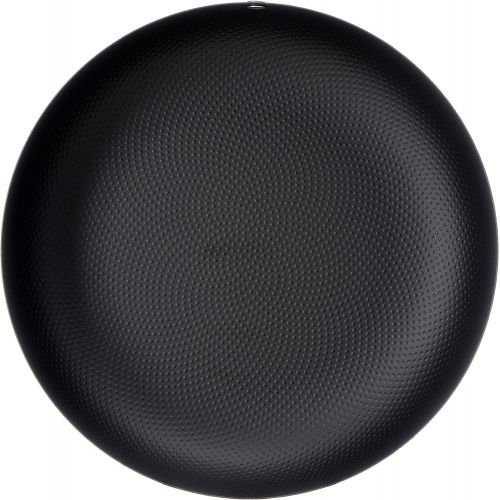  Alessi JM17/21 BT, round tray in painted steel with epoxy resin, black with relief decoration