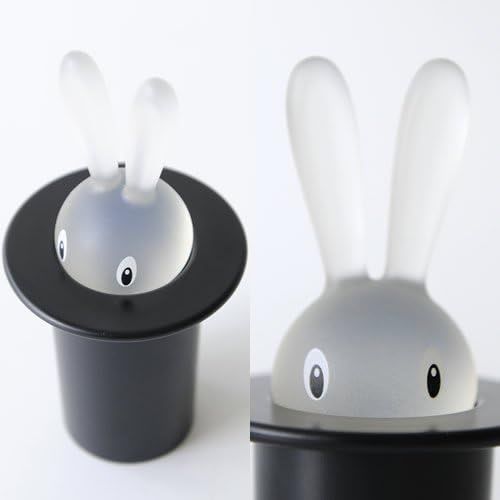  A Di Alessi Magic Bunny Toothpick Holder in Thermoplastic Resin, Black