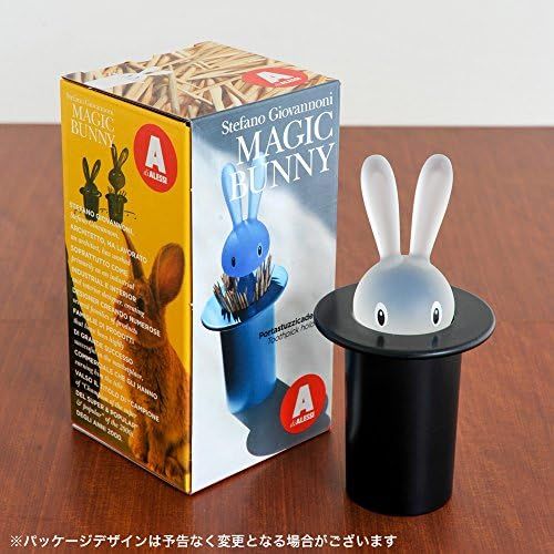  A Di Alessi Magic Bunny Toothpick Holder in Thermoplastic Resin, Black