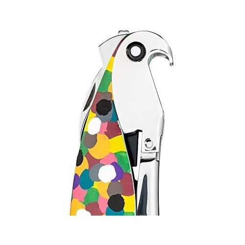  A Di Alessi Hand-decorated Parrot Proust Sommelier Corkscrew in Cast Aluminiumin and PC