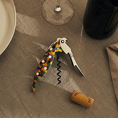  A Di Alessi Hand-decorated Parrot Proust Sommelier Corkscrew in Cast Aluminiumin and PC