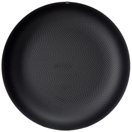  Alessi JM17/21 BT, round tray in painted steel with epoxy resin, black with relief decoration