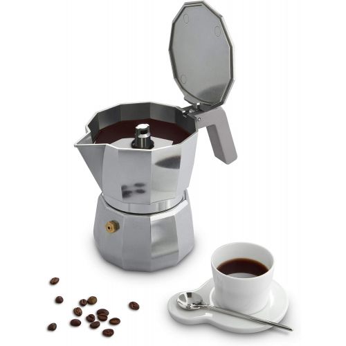  Alessi Moka Espresso Coffee Maker, 1 cup, grey
