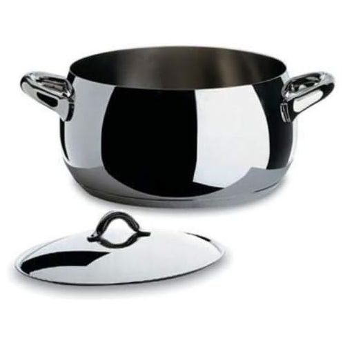  Alessi,SG10124MAMI, Casserole with two handles in 1810 stainless steel mirror polished,5 qt 16 oz