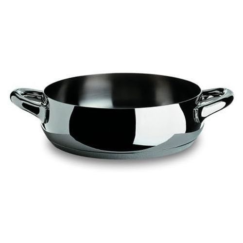  Alessi,SG10224MAMI, Low casserole with two handles in 1810 stainless steel mirror polished,2 qt 32 oz