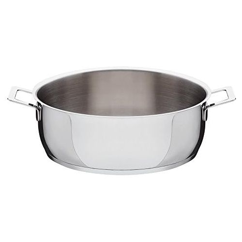  A Di Alessi,AJM10228POTS & PANS, Low casserole with two handles in 1810 stainless steel mirror polished,5 qt 27 oz