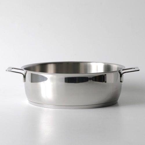  A Di Alessi,AJM10228POTS & PANS, Low casserole with two handles in 1810 stainless steel mirror polished,5 qt 27 oz