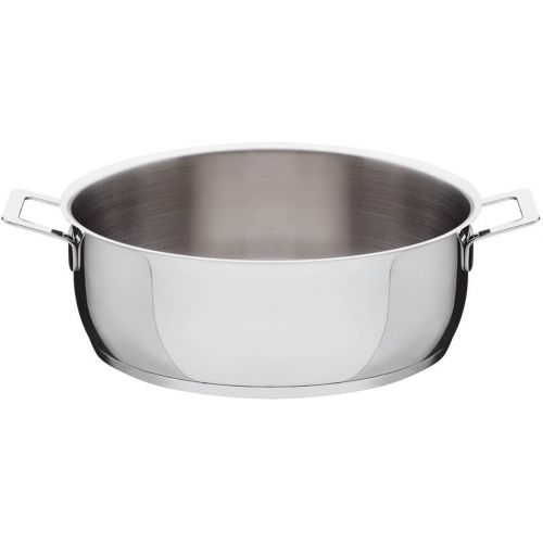  A Di Alessi,AJM10228POTS & PANS, Low casserole with two handles in 1810 stainless steel mirror polished,5 qt 27 oz