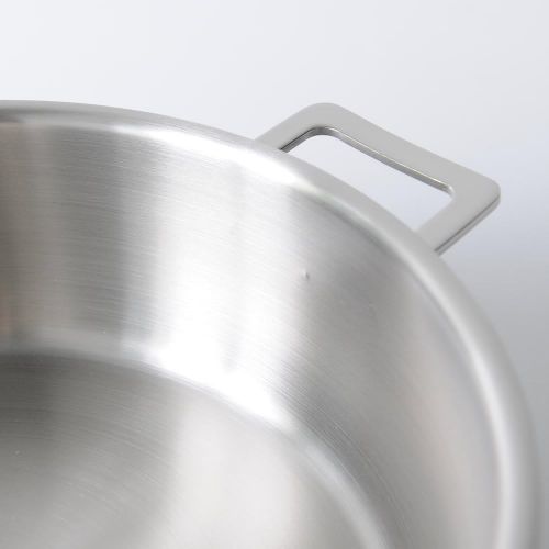  A Di Alessi,AJM10228POTS & PANS, Low casserole with two handles in 1810 stainless steel mirror polished,5 qt 27 oz