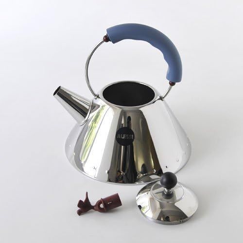  Alessi 2 Qt. Signature Bird Whistle Tea Kettle with Post-Modern Design