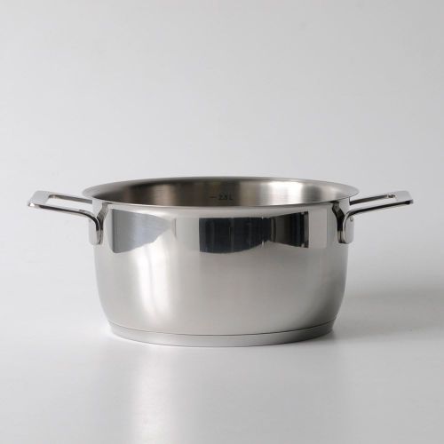  A Di Alessi,AJM10120POTS & PANS, Casserole with two handles in 1810 stainless steel mirror polished,3 qt 12 oz