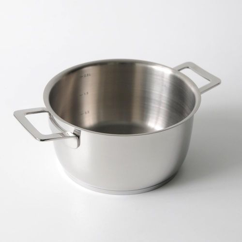  A Di Alessi,AJM10120POTS & PANS, Casserole with two handles in 1810 stainless steel mirror polished,3 qt 12 oz