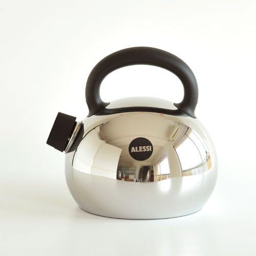  Alessi SG65Mami Stainless Steel Water Kettle, Black Handle