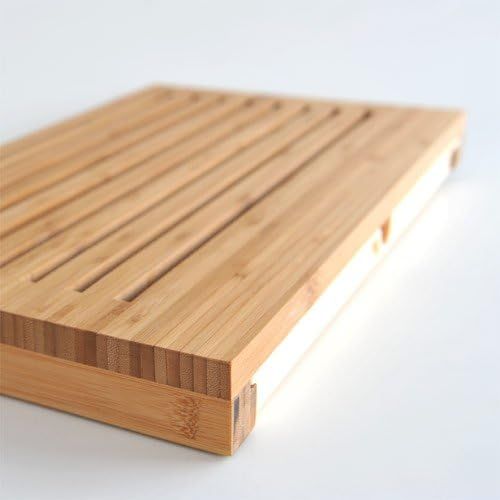  AlessiSbriciola Bread Board in Bamboo Wood With Crumb Catcher in Thermoplastic Resin, Wood