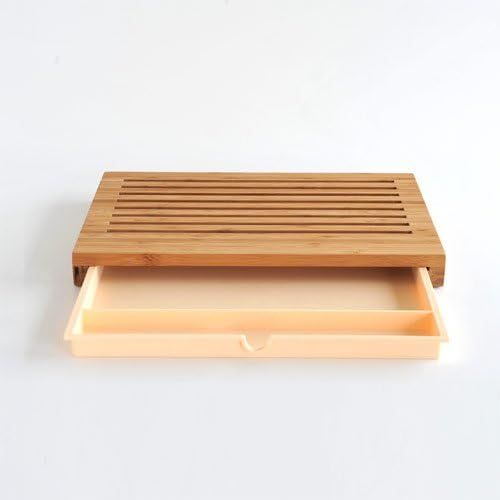  AlessiSbriciola Bread Board in Bamboo Wood With Crumb Catcher in Thermoplastic Resin, Wood